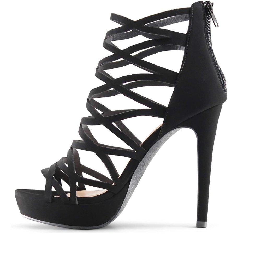 Alexandra Womens Open Toe High Heels Platform Shoes Stiletto Dress Sandals